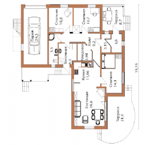 Лучшие проекты деревянных домов с гаражом