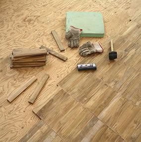 Укладка фанеры на деревянные полы