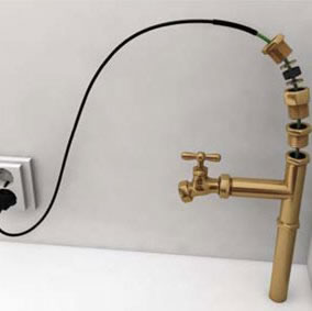 Греющий кабель внутри трубы