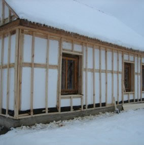 Утепление каркасного дома пенопластом