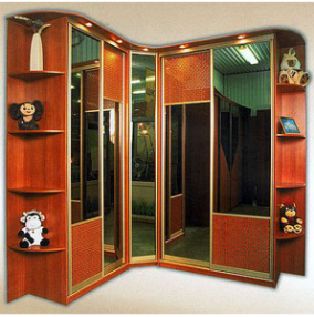 Угловой шкаф купе в гостиную