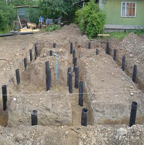 Свайный фундамент с ростверком