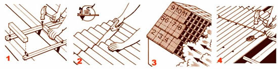 Этапы монтажа кровли из ондулина