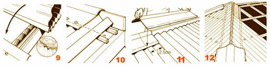 Коньковые элементы кровельного покрытия