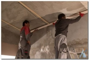 монтаж обрешетки на внутренние стены дома