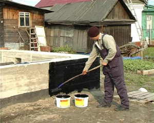 Нанесение битумной мастики “Технониколь”