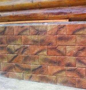 фото Природный камень для облицовки свайного фундамента