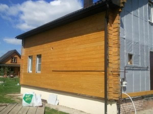 монтаж имитации бруса