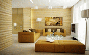 Комната отделанная блок хаусом из листвиницы