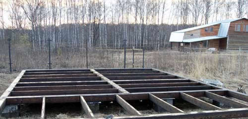 фото рисунок укладки венца на столбчатый фундамент