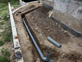 Укладка труб наружной канализации