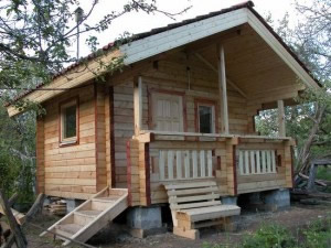 строительство бани из профилированного бруса