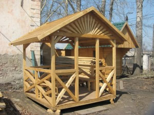 беседка из бруса