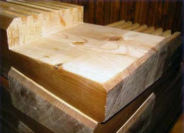 фото Горизонтальный тип крепления углов брусьев - ласточкин хвост