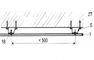 рисунок 2 Схема монтажа металической обрешолки под блок-хауса 