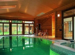 элитная баня с бассейном сделанная по индивидуальному проекту