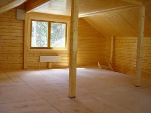 Дом из клееного бруса внутри