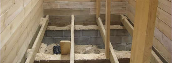 фото как правильно укладывать лаги