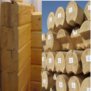 клееный брус или оцилиндрованное бревно