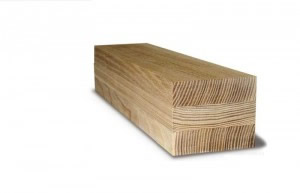 Клееный брус из дуба - имеет отличную текстуру и прочность, но стоит дорого