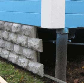 фото облицовка свайно винтового фундамента