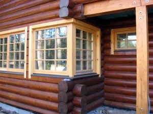 окна из клееного бруса