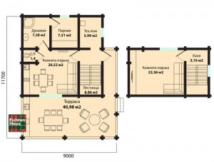 типовой проект бани из клеенного бруса