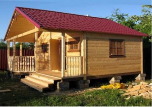 баня под усадку из бруса