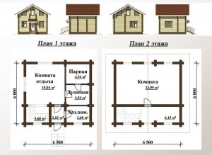 типовой проект двухэтажной бани из клееного бруса