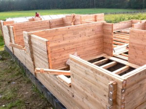 Сборка сруба из профилированного бруса