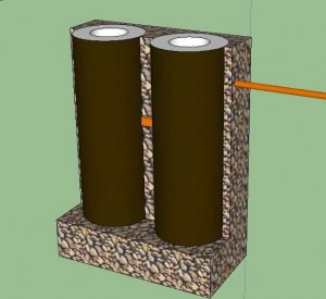 Устройство септика из шин схема