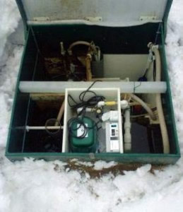 Септик топаз зимой