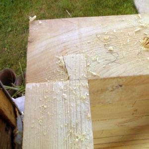 фото Тип ласточкин хвост крепление углов бруса