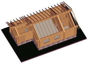 типовой проект бани в 3D