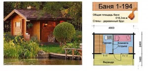типовой проект бани из профилированного бруса