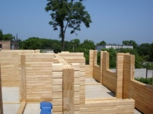 сборка сруба бани