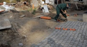 Работы по устройству уклона для стока